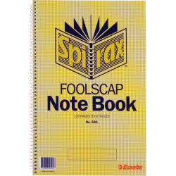 Spirax 594 Notebook Foolscap Ruled 120 Page Side Opening