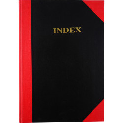 Cumberland Black & Red Notebook A4 100 Leaf Indexed
