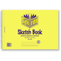 Spirax 534 Sketch Book A4 40 Page Side Opening