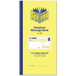 Spirax 550 Telephone Message Book Duplicate 160 Sets Carbonless Side Opening