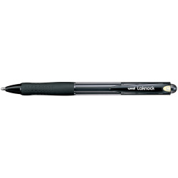 Uni SN100 Laknock Ballpoint Pen Retractable Broad 1.4mm Black