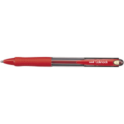 Uni SN100 Laknock Ballpoint Pen Retractable Broad 1.4mm Red