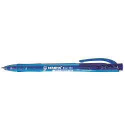 Stabilo 308 Retractable Ballpoint Pen Medium 0.45mm Blue
