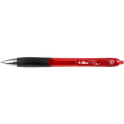 Artline Flow Pen Retractable Gel Ink 1mm Red