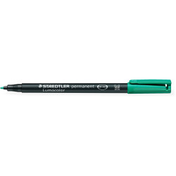 Staedtler 317 Lumocolor Pen Permanent Medium 1mm Green Box of 10