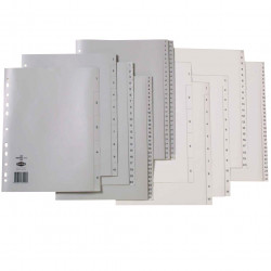 Marbig Plastic Indices & Dividers Tabs A4 1-5 Grey