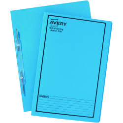 Avery Spiral Action File Foolscap Blue Printed Black