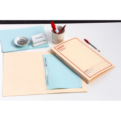 Avery Spiral Action File Foolscap Buff With Red Print