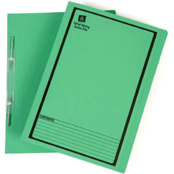 Avery Spiral Action File Foolscap Green Printed Black