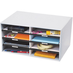 Marbig Sort 'N' Stor Organiser 8 Compartment Grey 520Wx350Dx270H