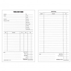 Zions Total Cost Cards System 125x205mm Pack of 100