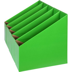 Marbig Book Boxes Small 90W x 250D x 270mmH Green Pack Of 5