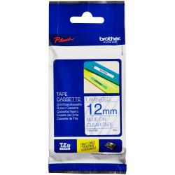 Brother TZE-133 P-Touch Tape 12mmx8m Blue on Clear