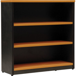 Logan Bookcase 2 Shelves  900W x 315D x 900mmH Beech And Ironstone