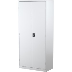 Steelco Steel Stationery Cupboard 4 Shelves 914W x 463D x 2000mmH White Satin