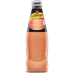 Schweppes Lemon Lime & Bitters Classic Mixers 300ml Glass Bottle Pack Of 24