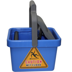 Cleanlink Plastic Mop Bucket Wringer 9 Litres Blue