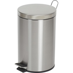 Compass Round Pedal Bin 12 Litres Stainless Steel