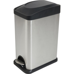 Compass Rectangle Pedal Bin Stainless Steel 15 Litres