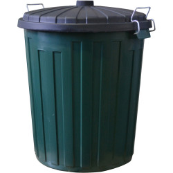 Italplast Garbage Bin 75L Green Base with Black Lid