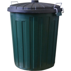 Italplast Garbage Bin 55 Litres Green Base With Black Lid