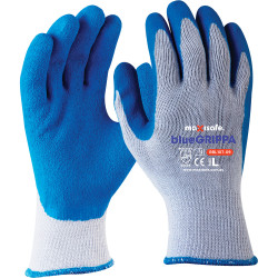 Maxisafe blueGRIPPA Gloves Latex Dipped Palm And Knitted Poly Cotton Small Blue