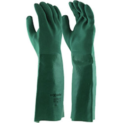 Maxisafe Chemical Gloves Green PVC 45cm Double Dipped