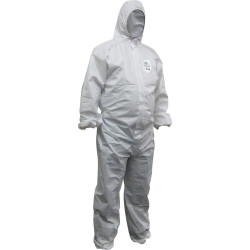 Maxisafe Chemguard Coveralls Disposable SMS White Medium