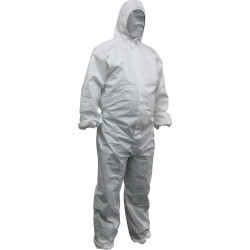 Maxisafe Disposable Coveralls Polypropylene White Large