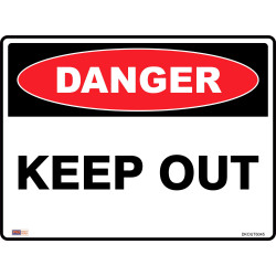 Zions Danger Sign Keep Out 450mmx600mm Metal
