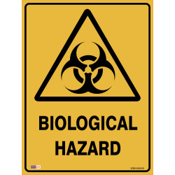 Zions Warning Sign Bio Hazard 450x600mm Metal