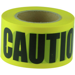 Maxisafe Barricade Tape CAUTION Black On Yellow 75mm x 100m