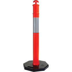 Maxisafe T-Top Bollard Post With Base 8kg Orange And Black