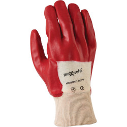 Maxisafe PVC Gloves Knitted Wrist Red 26cm