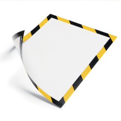 Durable Duraframe Security A4 Yellow/Black Pack of 2