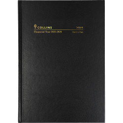 Collins Financial Year Diary A4 Day To Page Black