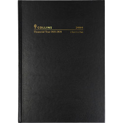 Collins Financial Year Diary A4 2 Days To Page Black