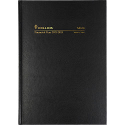 Collins Financial Year Diary A4 Week To View Black