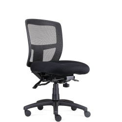 Rapidline Ergo Task Chair High Mesh Back Black Fabric Seat