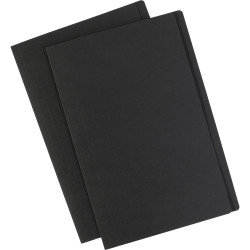 Avery Manilla Folders Foolscap Black with White Labels Pack of 10