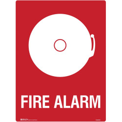 Brady Fire Sign Fire Alarm 600x450mm Metal