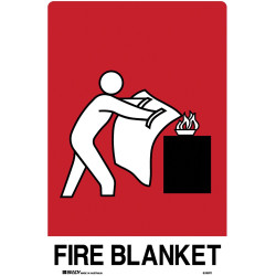 Brady Fire Sign Fire Blanket 300x225mm Metal