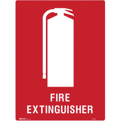 Brady Fire Sign Fire Extinguisher 600x450mm Polypropylene
