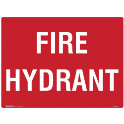 Brady Fire Sign Fire Hydrant 600x450mm Polypropylene
