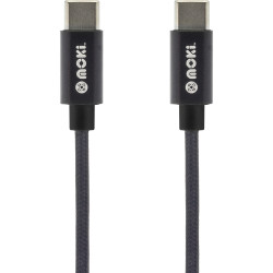 Moki Type-C to Type-C SynCharge Cable 90cm Braided Black