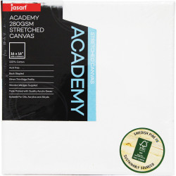 Jasart Academy Stretched Canvas 16 x 16 Inch Thin Edge 280gsm