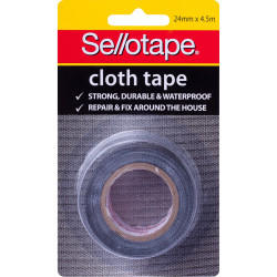 Sellotape Cloth Tape 24mmx4.5m Black