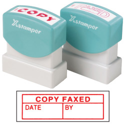 XSTAMPER -1 COLOUR -TITLES A-C 1547 Copy Faxed/Date/By Red