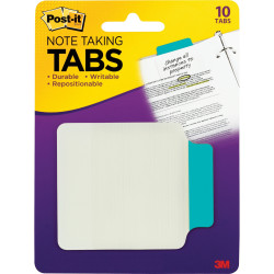 POST-IT DURABLE TABS Aqua Note Taking 10 Tabs Per Pack