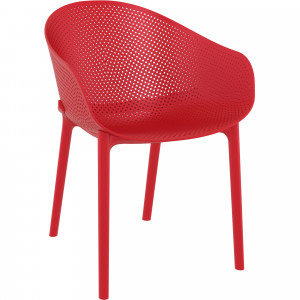 Sky Hospitality Tub Chair Heavy Duty Indoor Outdoor Use Polypropylene Red